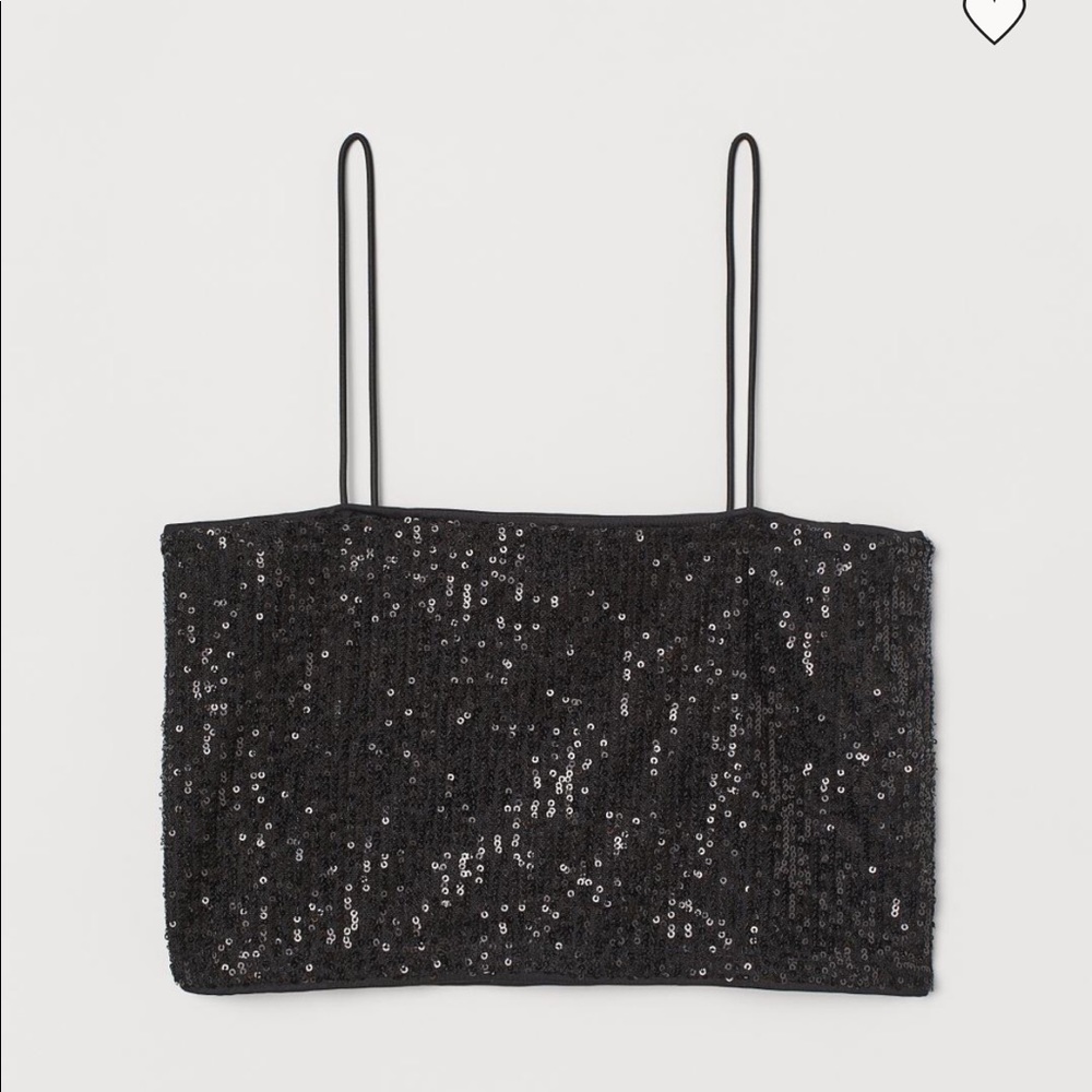 Black Sequin Top
